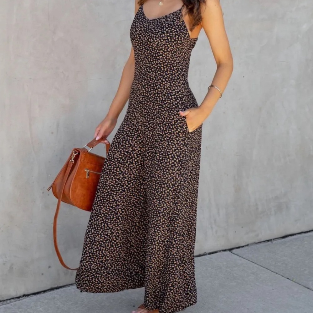 Mazarina Floral Pocketed Jumpsuit